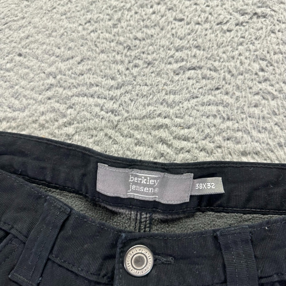 Berkley Jensen Pant Men's 34x30 Black Cotton Carpenter Straight Workwear Stretch - Picture 3 of 11